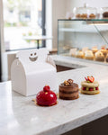 Boîte Happy Face Yeti Pack pour entremets individuels, carton FSC contact alimentaire