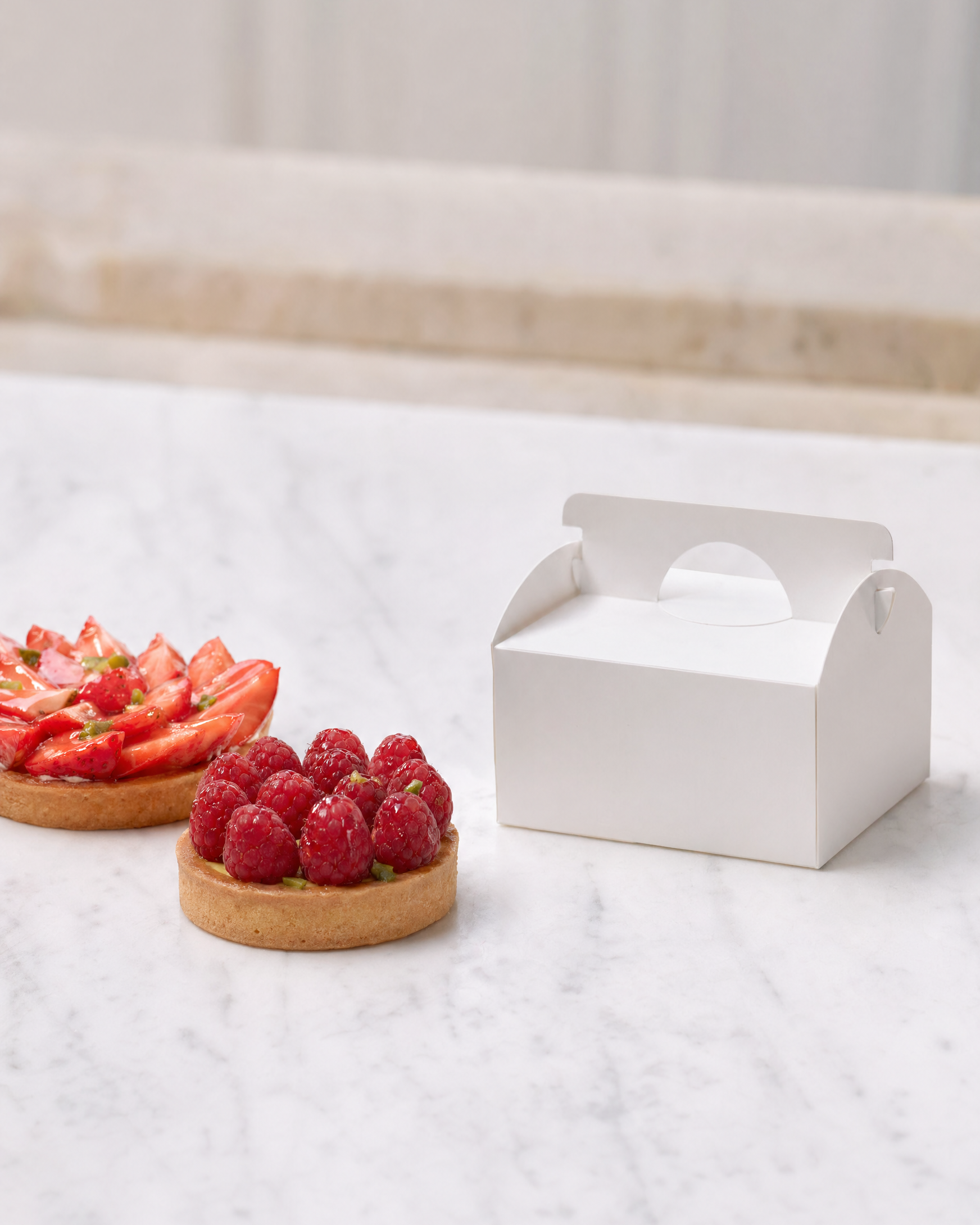Caissette pâtissière Yeti Pack en carton, lot de 50 unités, fabriquée en Île-de-France